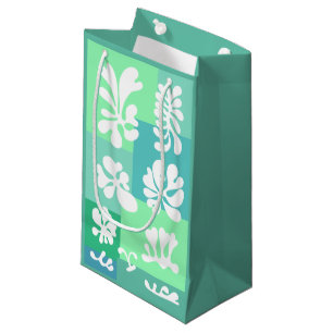 Petit Sac Cadeau Formes Abstraites personnalisées Design en vert