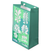 Petit Sac Cadeau Formes Abstraites personnalisées Design en vert | (Dos Angle)