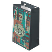 Petit Sac Cadeau Formes géométriques tribales du sud-ouest Art Abst (Dos Angle)