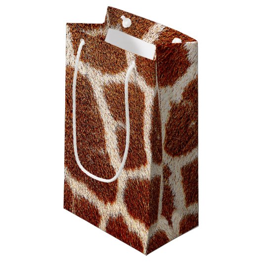 Petit Sac Cadeau Fourrure originale de girafe (Devant Angle)