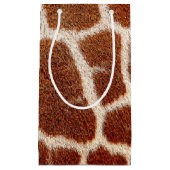 Petit Sac Cadeau Fourrure originale de girafe (Devant)