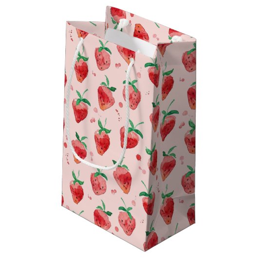Petit Sac Cadeau Fraise (Dos Angle)