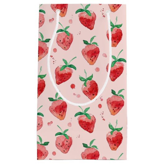 Petit Sac Cadeau Fraise (Devant)
