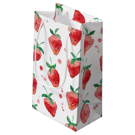 Petit Sac Cadeau Fraise (Dos Angle)