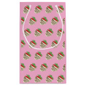 Petit Sac Cadeau Fraise recouverte de chocolat blanc (Dos)