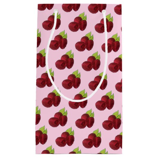 Petit Sac Cadeau Framboises rouges framboises mûres Imprimer (Devant)