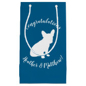 Petit Sac Cadeau Français Baby shower Bulldog Français Frenchie Blu (Devant)