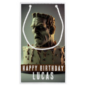 Petit Sac Cadeau Frankenstein Head Anniversaire Gâteau au chocolat (Dos)