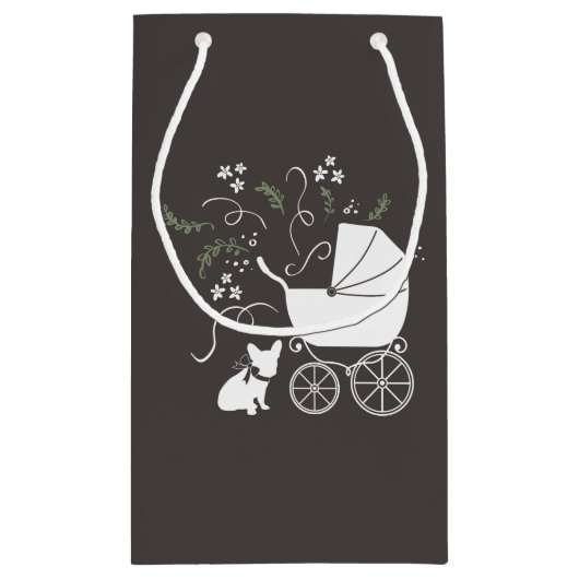 Petit Sac Cadeau French Bulldog Theme Party - Baby shower neutre (Dos)