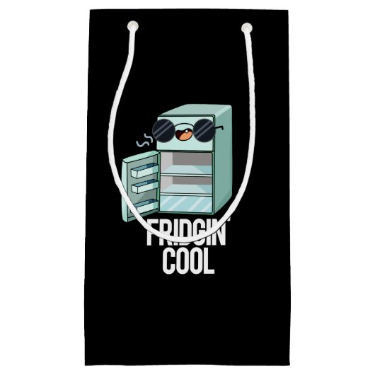 Petit Sac Cadeau Fridgin Cool Funny Réfrigérateur Pun Dark BG (Devant)
