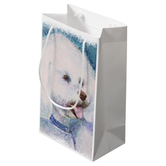 PETIT SAC CADEAU FRISE BLANC DE BICHON (Dos Angle)