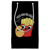 Petit Sac Cadeau Frit Et Préjudice Funy Fries Pun Dark BG (Devant)