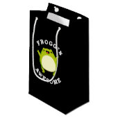 Petit Sac Cadeau Froggin Awesome Funny Frog Pun Dark BG (Devant Angle)