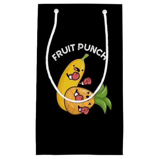 Petit Sac Cadeau Fruit Punch Drôle Boisson Pun Dark BG (Devant)