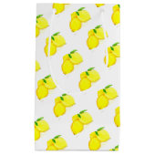 Petit Sac Cadeau Fruits de citron jaune Aquarelle Citrus (Devant)