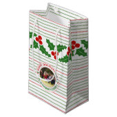 Petit Sac Cadeau Fruits de Noël de la guirlande de baies vitrées ro (Devant Angle)