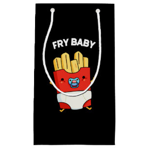 Petit Sac Cadeau Fry Baby Funny French Fries Pun Dark BG