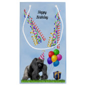 Petit Sac Cadeau Fun Love Gorilla Anniversaire (Dos)