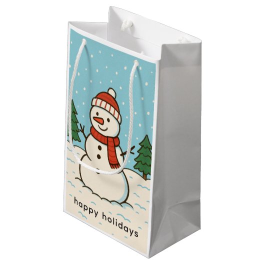 Petit Sac Cadeau Fun Snowman mignon Noël (Dos Angle)