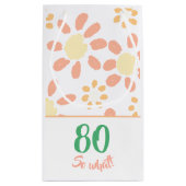 Petit Sac Cadeau Funny 80e anniversaire Floral (Dos)