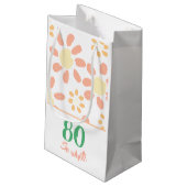 Petit Sac Cadeau Funny 80e anniversaire Floral (Dos Angle)
