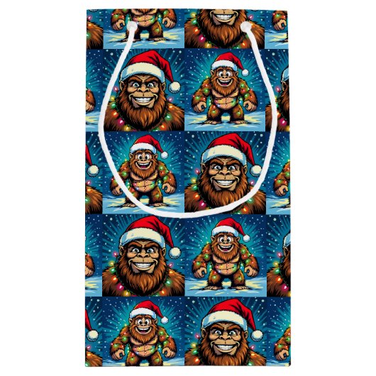 Petit Sac Cadeau Funny Christmas Bigfoot Sasquatch (Dos)