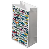 Petit Sac Cadeau Funny Cool Shark Imprimer Générique Abstrait (Dos Angle)