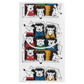 Petit Sac Cadeau Funny Hérisson Motif Abstrait (Dos)