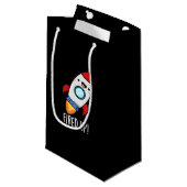 Petit Sac Cadeau Fusionnant jeu de fusée Dark BG (Devant Angle)