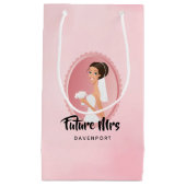 Petit Sac Cadeau Futur Mme avec mariée en Mariage Gown (Devant)