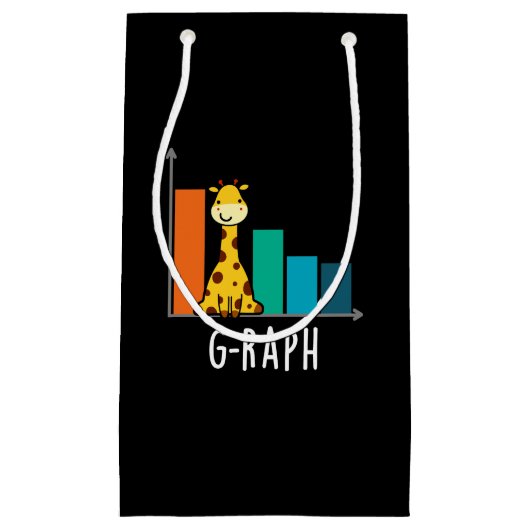 Petit Sac Cadeau G-raph Funny Giraffe Graph Pun Graph Dark BG (Devant)