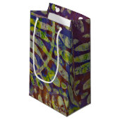 Petit Sac Cadeau Gabarit d'impression Gelli Art Abstrait (Devant Angle)