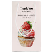 Petit Sac Cadeau Gâteau Cupcake Sucré Dessert Merci (Dos)