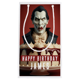 Petit Sac Cadeau Gâteau de crème à thème Dracula Vampire - Annivers
