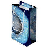 Petit Sac Cadeau Géode cristal bleu tombé (Dos Angle)