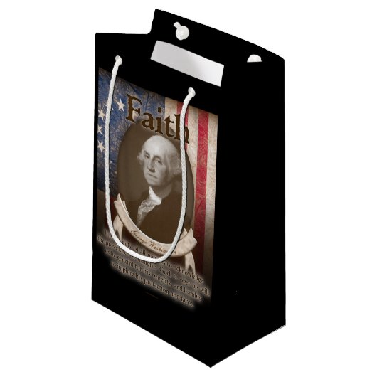 Petit Sac Cadeau George Washington - foi (Devant Angle)