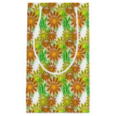 Petit Sac Cadeau Gift Bag - 3D Neon Flowers (Devant)