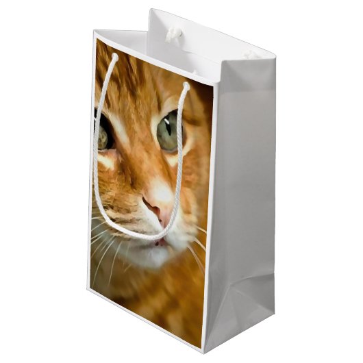 Petit Sac Cadeau Gingembre adorable Tabby Chat Poster Portrait anim (Dos Angle)