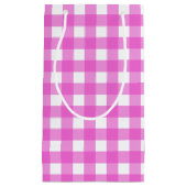 Petit Sac Cadeau Gingham rose (Devant)