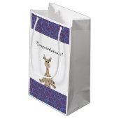 Petit Sac Cadeau Girafe assise (Dos Angle)