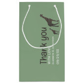 Petit Sac Cadeau Giraffe Safari Argile, Merci Mariage rustique (Dos)