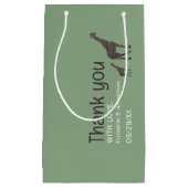 Petit Sac Cadeau Giraffe Safari Argile, Merci Mariage rustique (Devant)