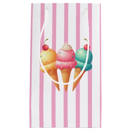 Petit Sac Cadeau Glace colorée (Devant)