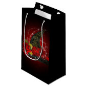 Petit Sac Cadeau Glam Witch Casquette Lacy Black & Red Sparkle Part (Devant Angle)