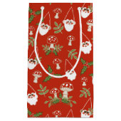 Petit Sac Cadeau Gnomes et champignons en vacances Red Woodland (Devant)