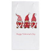 Petit Sac Cadeau Gnomes rouges aux coeurs Saint Valentin personnali (Dos)