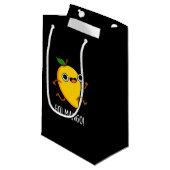 Petit Sac Cadeau Go Mango Funny Running Mango Pun Dark BG (Devant Angle)