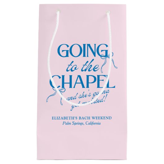 Petit Sac Cadeau Going to the Chapel Bachelorette Weekend (Devant)