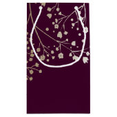 Petit Sac Cadeau Gold Baby's Breath Elegant Plum Mariage (Dos)