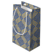 Petit Sac Cadeau Gold Blue Star de David Art Panels (Dos Angle)